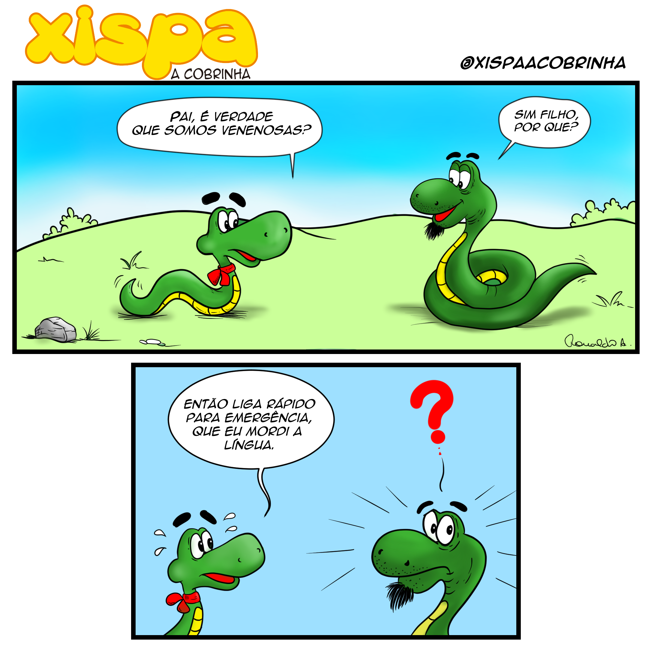 Tirinha da Xispa a Cobrinha